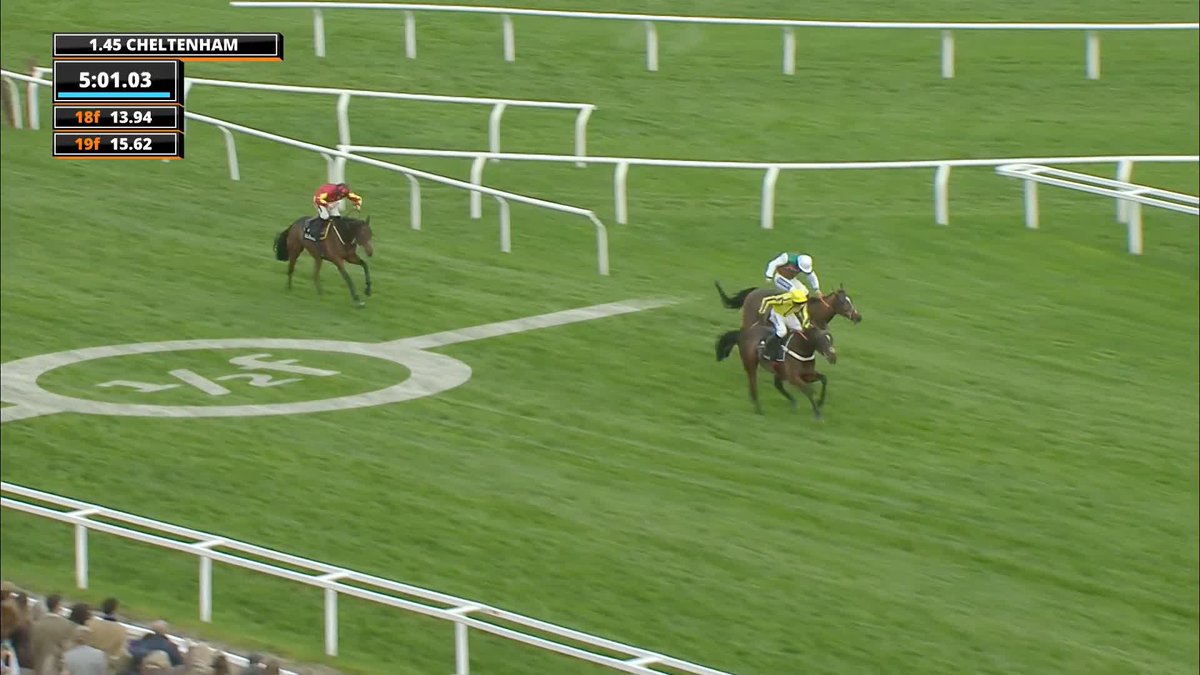He sure stays two and half miles! Peaky Boy wins the Novices' Limited Handicap Chase! 🥇 #ITVRacing | CheltenhamRacecourse | Nicky Henderson | Nico de Boinville