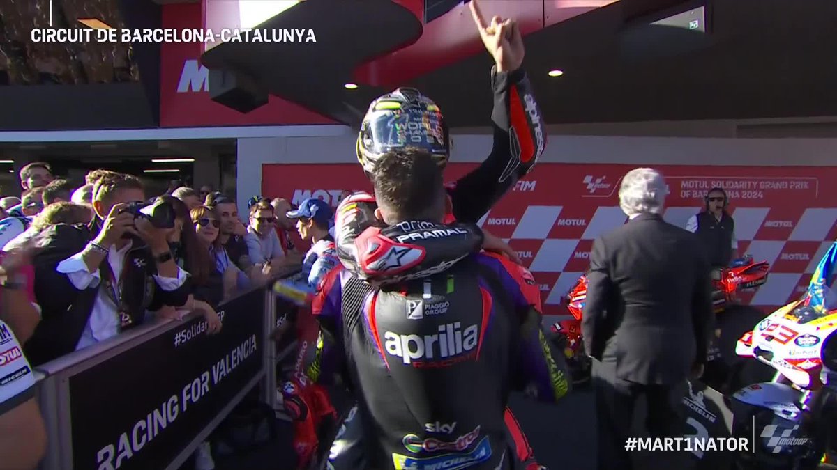 One that Jorge Martín Almoguera and Aleix Espargaró will remember for different reasons ❤️ #MART1NATOR 🦾