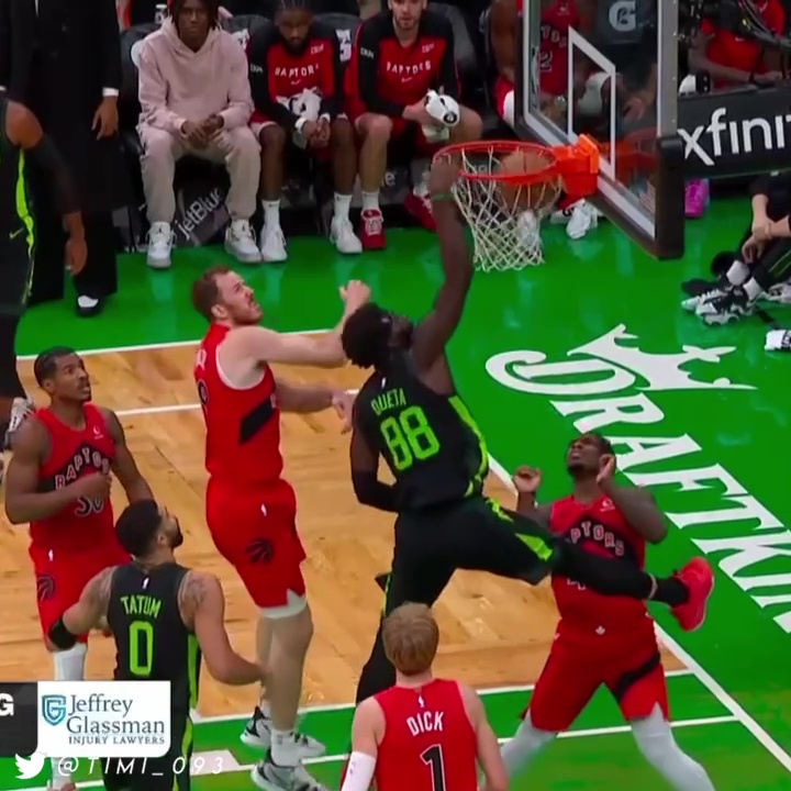 Neemias Queta just keeps getting better ☘️ He made some BIG plays last night en route to 12 points &amp; 8 boards: