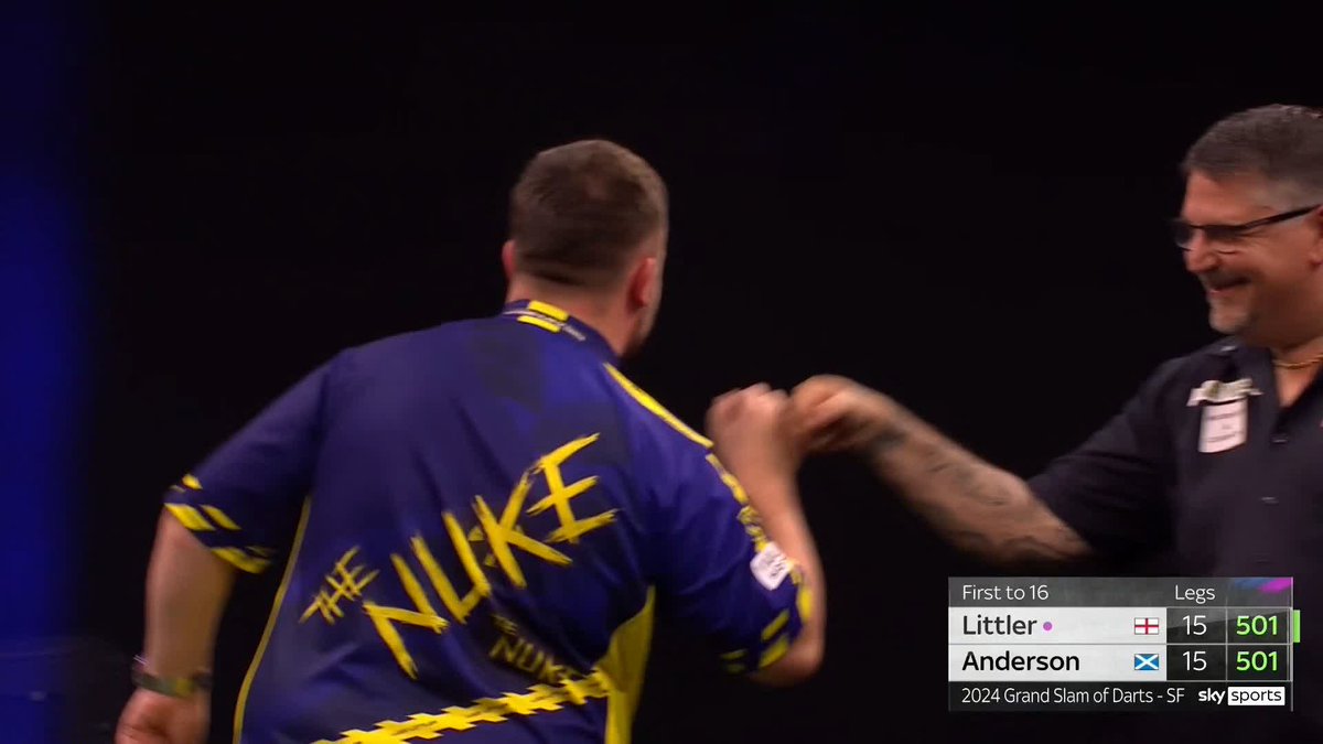 DECIDER! INCREDIBLE DRAMA! Littler fires back with a brace of 180s to force a last-leg shoot-out against Gary Anderson! Darts at its very best! 📺 #GSOD | SF
