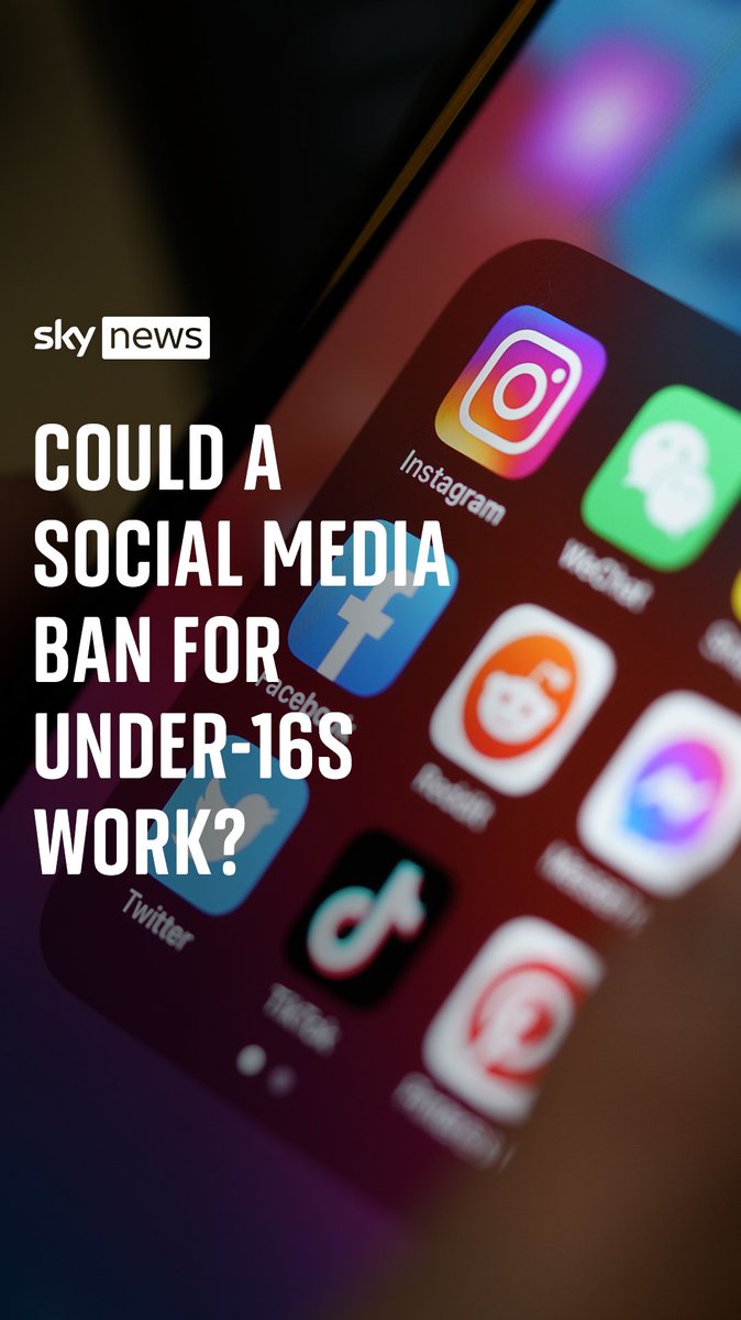Australia's government has pledged to introduce "world-leading" legislation to ban children under the age of 16 from social media 📵 Could the UK follow suit? Sky's @Chrisolaniyan explains ⬇️