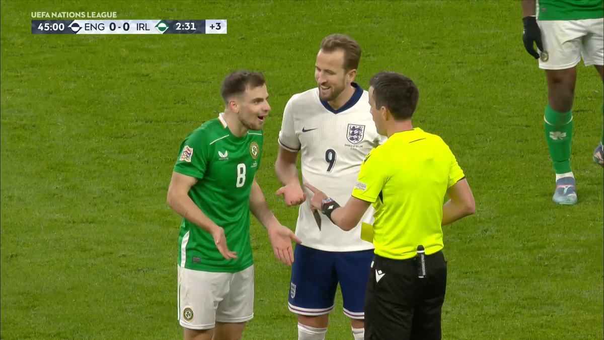 Harry Kane and Jayson Molumby clash Tensions are flaring at Wembley 🏴󠁧󠁢󠁥󠁮󠁧󠁿🇮🇪 #ITVFootball | #ENGIRL