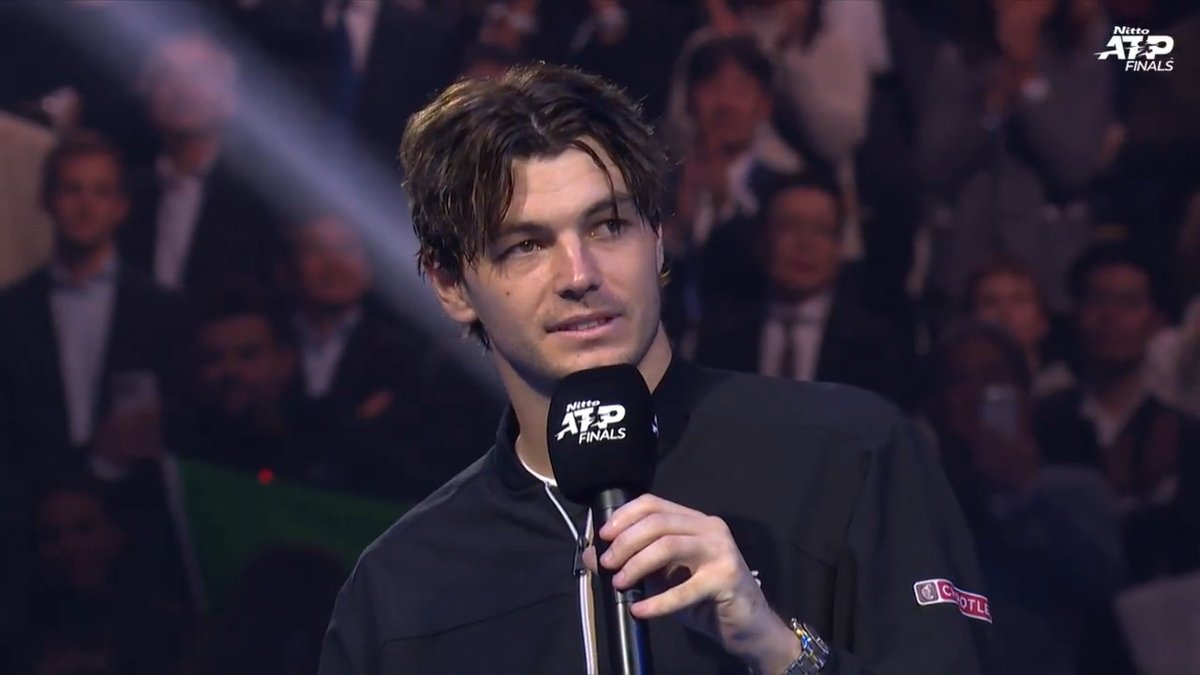 You deserve it 👏 You deserve it 👏 Congratulations on an incredible week, Taylor Fritz ⭐️ #NittoATPFinals