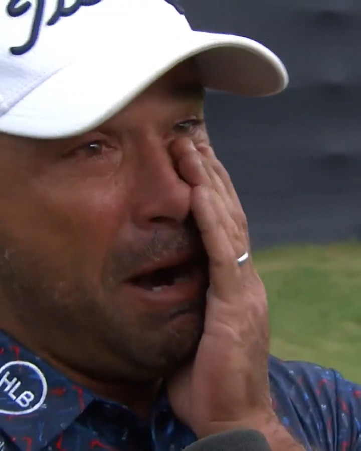 "I can't believe this is happening to me." 🥹 Rafa Campos was overcome with emotion after his first TOUR win Butterfield Bermuda Championship.