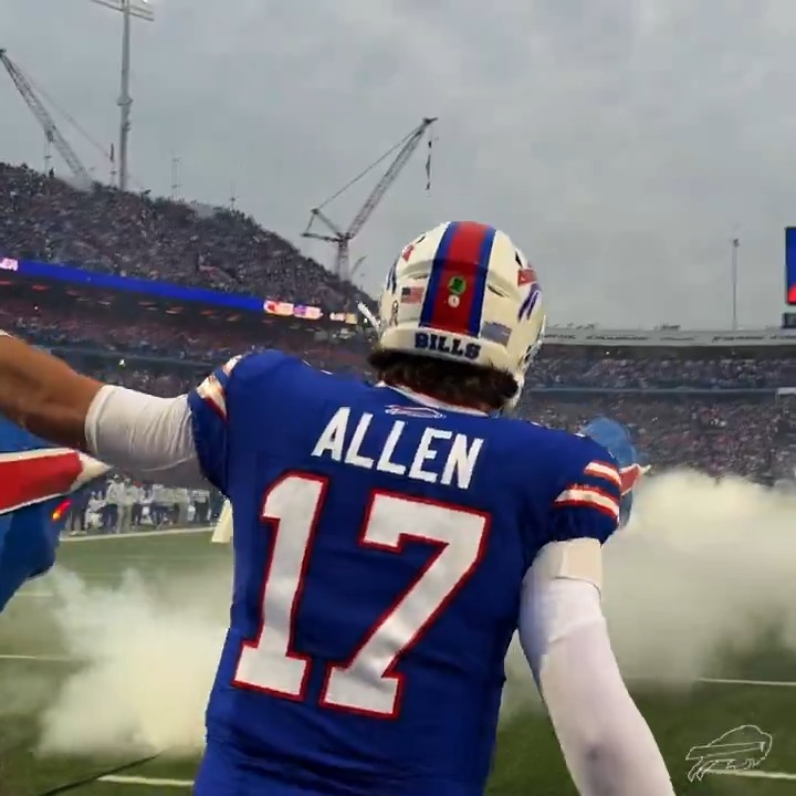 La entrada de Josh Allen a su hogar. PELOS DE PUNTA. #NFL