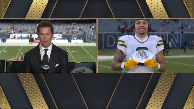 "He just gave me a chance and that's all I needed." Tom Brady's #LFG Player of the Game for Week 11 is Green Bay Packers WR Christian Watson 👏🏆
