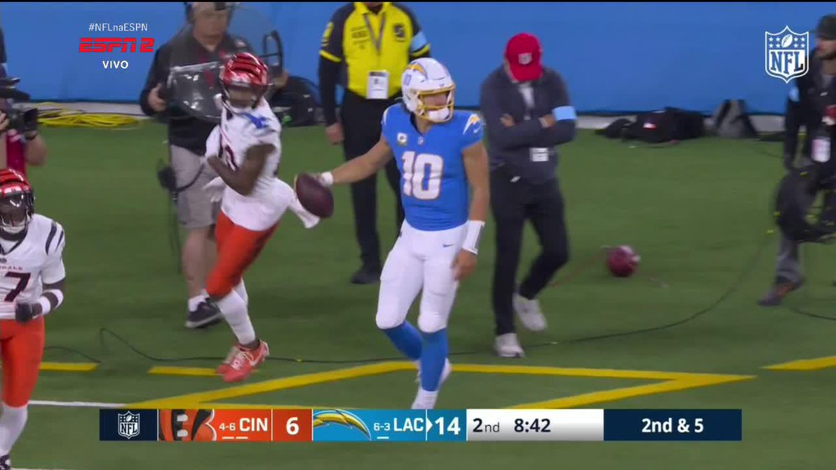 Justin Herbert reached a max speed of 20.50 MPH on this scramble, per Next Gen Stats. This is the 2nd-fastest max speed of Herbert’s career.