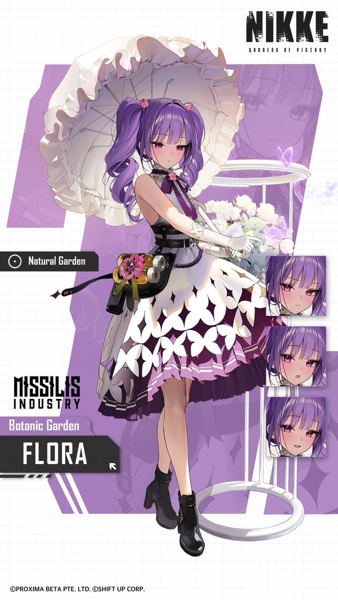 【NIKKE PROFILE - Flora】 ✅ Manufacturer: MISSILIS INDUSTRY ✅ Affiliation: Botanic Garden ✅ Weapon: MG: Natural Garden To Flora, everyone appears as a flower. She explains everything by comparing it to what she perceives as an analogous flower. Perhaps this is why her words often resonate deeply with those in need of emotional healing. HD Ver 🔗: #NIKKE #Flora