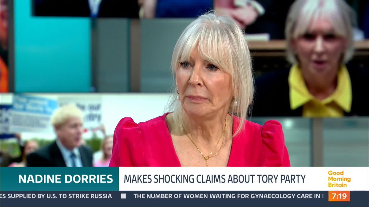 'For a number of MPs in Westminster, it's more about the cheap booze & the hedonistic activities that they engage in than actually doing the job' Rt Hon Nadine Dorries talks to Susanna Reid & Richard about her book 'Downfall' as she explains how it exposes events behind the scenes.