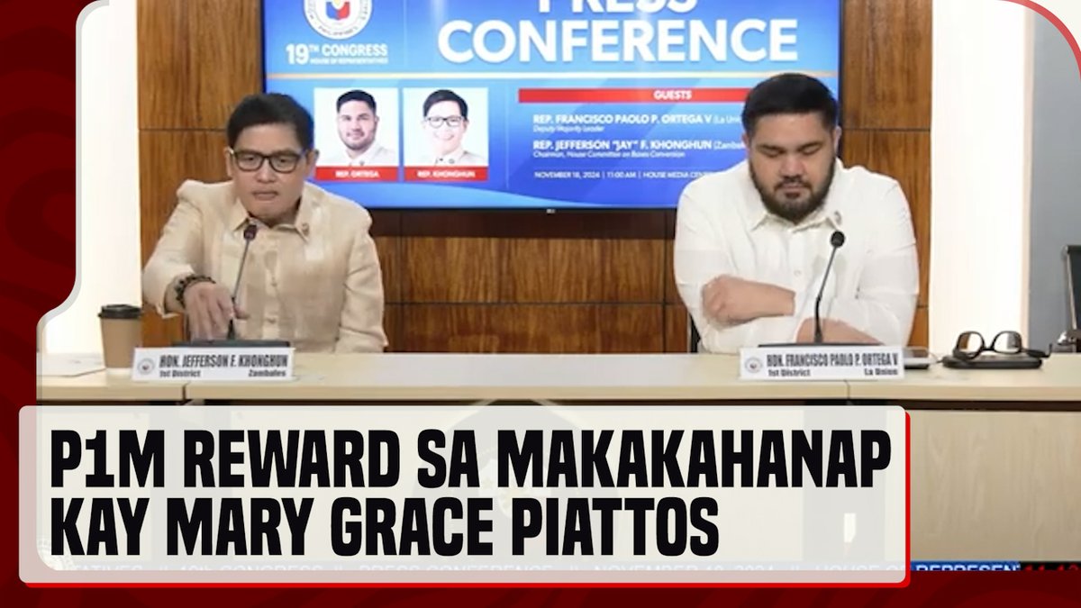 Nagboluntaryo ang ilang mga kongresista na mag-alok ng P1-milyong pabuya sa sinumang makapagbibigay ng impormasyon tungkol kay "Mary Grace Piattos," ang indibidwal na pumirma umano sa mga resibo para sa gastos sa confidential funds ng #OVP. #News5 | via Marianne Enriquez
