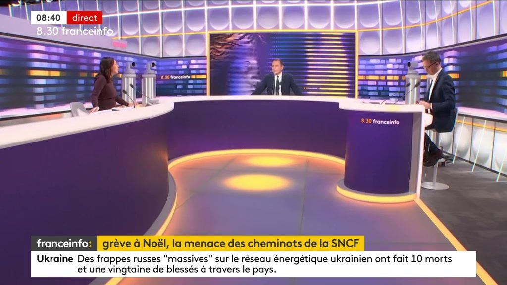 🔴 Grève SNCF ➡️ "Le droit de grève en France est sacré et nous y tenons. Maintenant quand la grève est répétitive, toujours à la même période, cette période qui enquiquine le plus de Français, c'est vrai qu'il faut réfléchir à une solution alternative" estime Laurent Jacobelli.