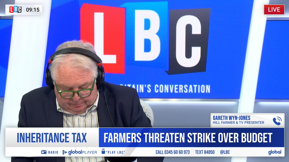 'My family has been on this farm for 375 years.' 'My father has never been holiday, never bought a new car, he's 88 and still works seven days a week.' Farmer Gareth Wyn-Jones gives a strong response to Labour's inheritance tax budget plans. Nick Ferrari