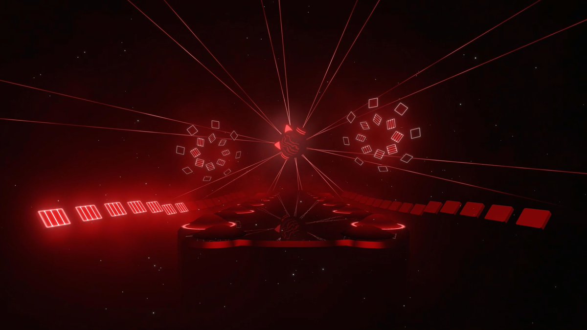 When we first built the environment, something felt incomplete. So, we added massive screens on each side, filled with tiny squares and grids - and wow, total game changer! 😻 Our expert mappers took it to the next level with epic lighting. The result? Our most dynamic, mind-blowing show yet - 1000% next-level! #BeatSaberXMonstercat