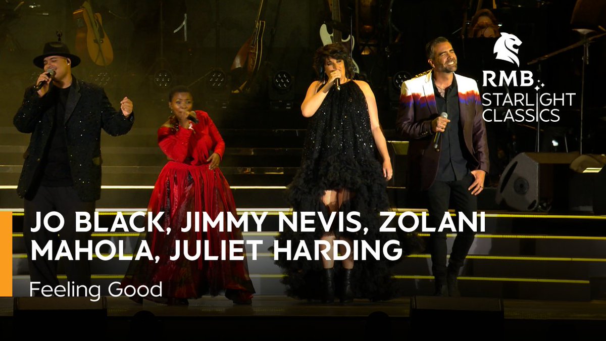 Jo Black, Jimmy Nevis, Zolani Mahola and Juliet Harding performed a classic jazz standard “Feeling Good", conducted by Chevonne Plaatjies. #RMBStarlightClassics #AfroSymphonic