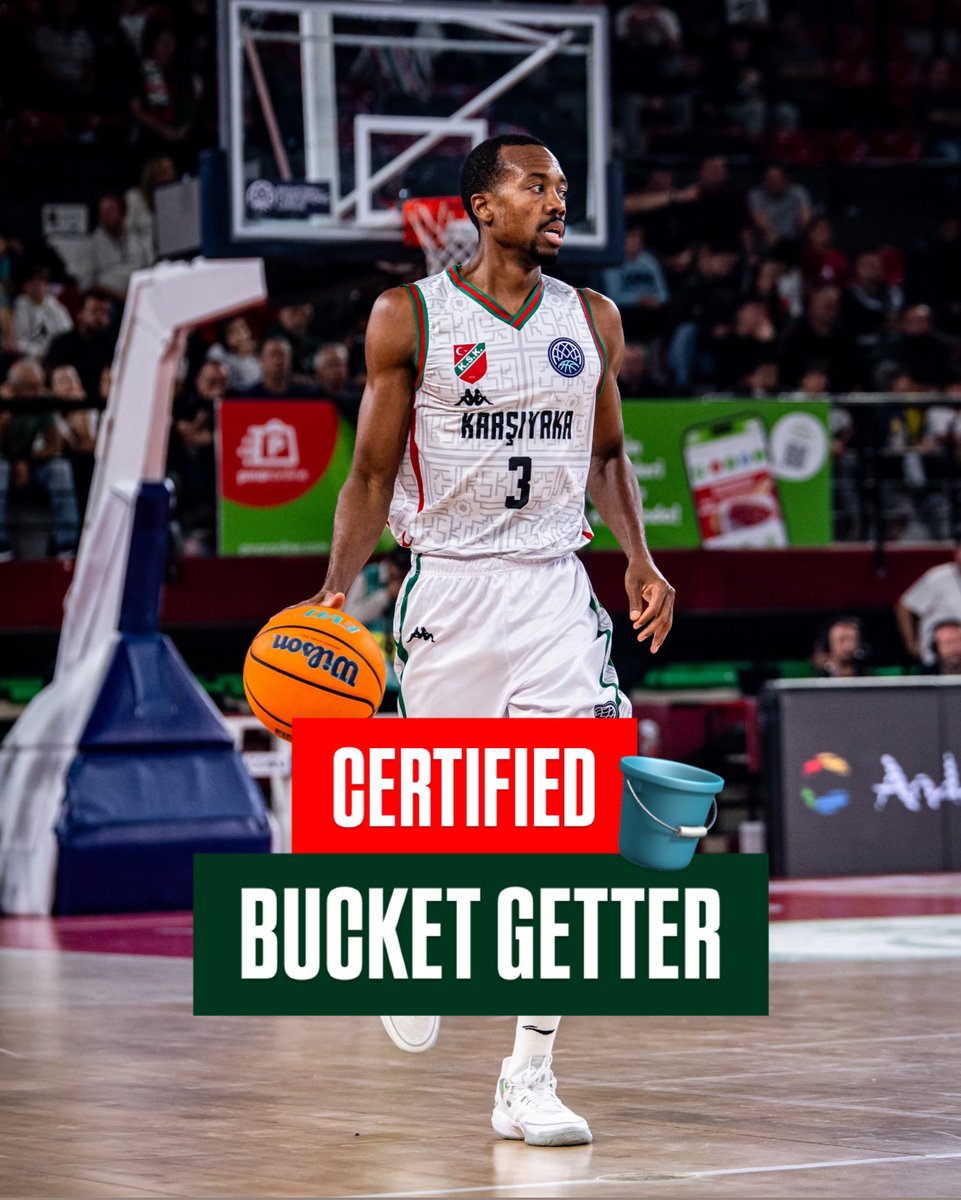 Errick McCollum is a bucket. Anywhere. Anytime. 𪣠ð He is averaging 20.3ppg in the league! #BasketballCL I Errick McCollum x KarÅıyaka Basketbol