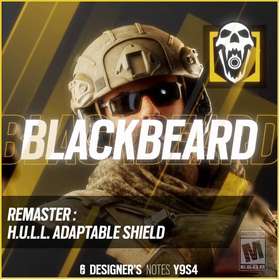 See what's new with the Y9S4 Designer's Notes! ๐ง Blackbeard - receives the H.U.L.L Adaptable Shield ๐ก๏ธ Ballistic Shields - several modifications ๐ฅ Ying - Candelas no longer insta-trigger on deployment Check out the rest of the changes here:
