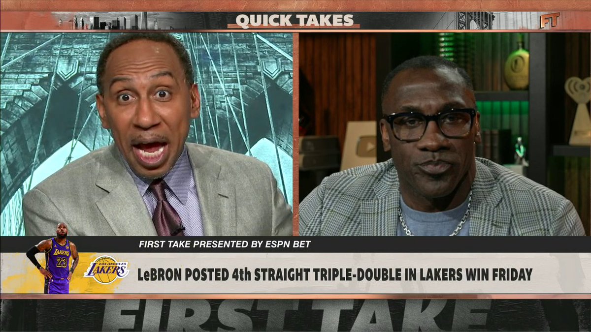 Leave it to Stephen A Smith and shannon sharpe to make a debate about LeBron vs. MJ as NBA GOAT 😅