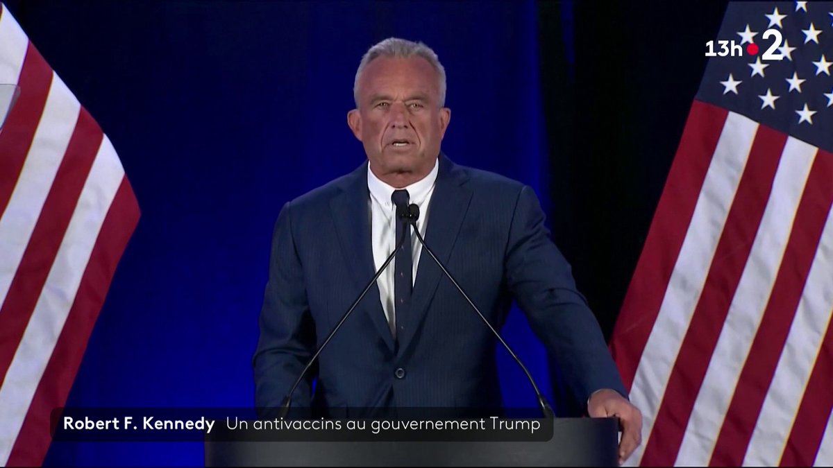 🇺🇸 Après Elon Musk, Robert Kennedy Jr. est à son tour nommé au gouvernement, ministre de la Santé, par Donald Trump. Connu comme le neveu de l’ancien président Kennedy, il est surtout un "antivax" notoire et adepte des théories du complot. ▶️#JT13H