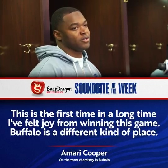 Amari is enjoying his Buffalo experience. 😁 SnapDragon Apples | #BillsMafia