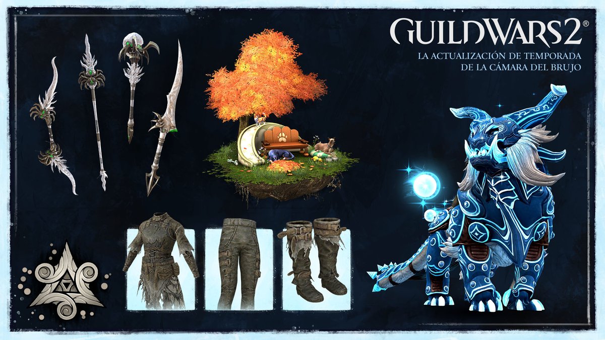 There are new seasonal rewards available in the Wizard's Vault, starting tomorrow, when #GuildWars2 - Janthir Wilds - Godspawn launches. Here's a preview of what to expect!
