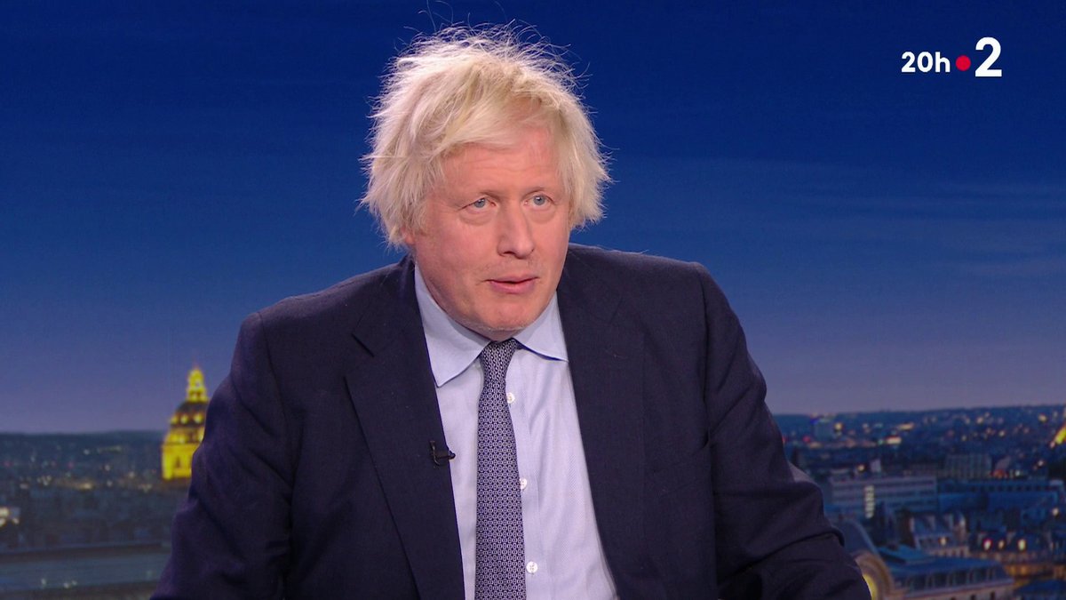 🔴🗣 "Je n'entends rien au sujet des missiles de croisière Scalp de la France, ni sur les Storm Shadow britanniques. Qu'est-ce qu'on attend ?" Pour Boris Johnson, seule une entrée de l'Ukraine dans l'OTAN peut mettre fin au conflit. #JT20h Boris Johnson