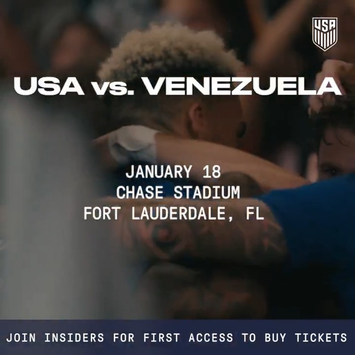 New era. New beginnings. An exciting 2025 kicks off with a match against Venezuela at Fort Lauderdale’s @chase_stadium on Jan. 18! Get early access to tickets »
