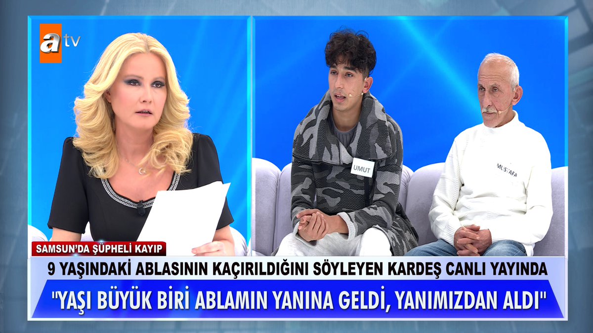 9 yaşındaki ablasının kaçırıldığını söyleyen kardeş canlı yayında... ''Yaşı büyük biri ablamın yanına geldi, yanımızdan aldı'' #MügeAnlıİleTatlıSert #MügeAnlı atv