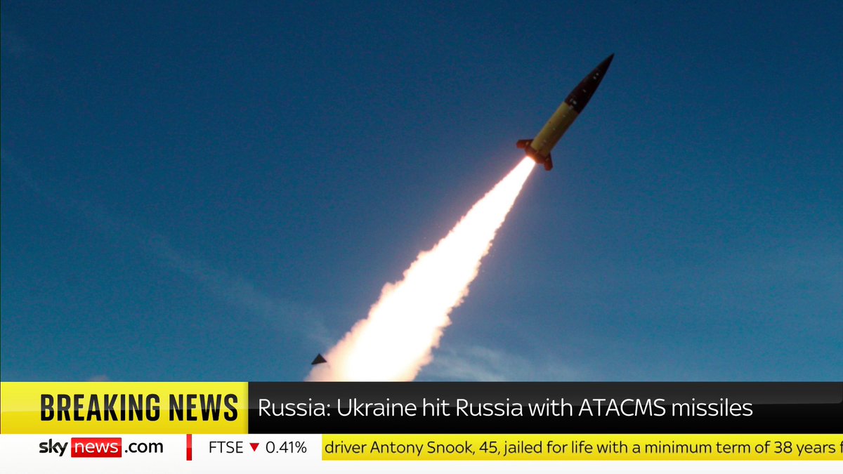 BREAKING: Russia's defence ministry says Ukraine has hit Russia with long-range ATACMS missiles, supplied by the US Sky's Security and Defence Editor Deborah Haynes has the latest... Live updates ➡️ 📺 Sky 501, Virgin 602, Freeview 233 and YouTube