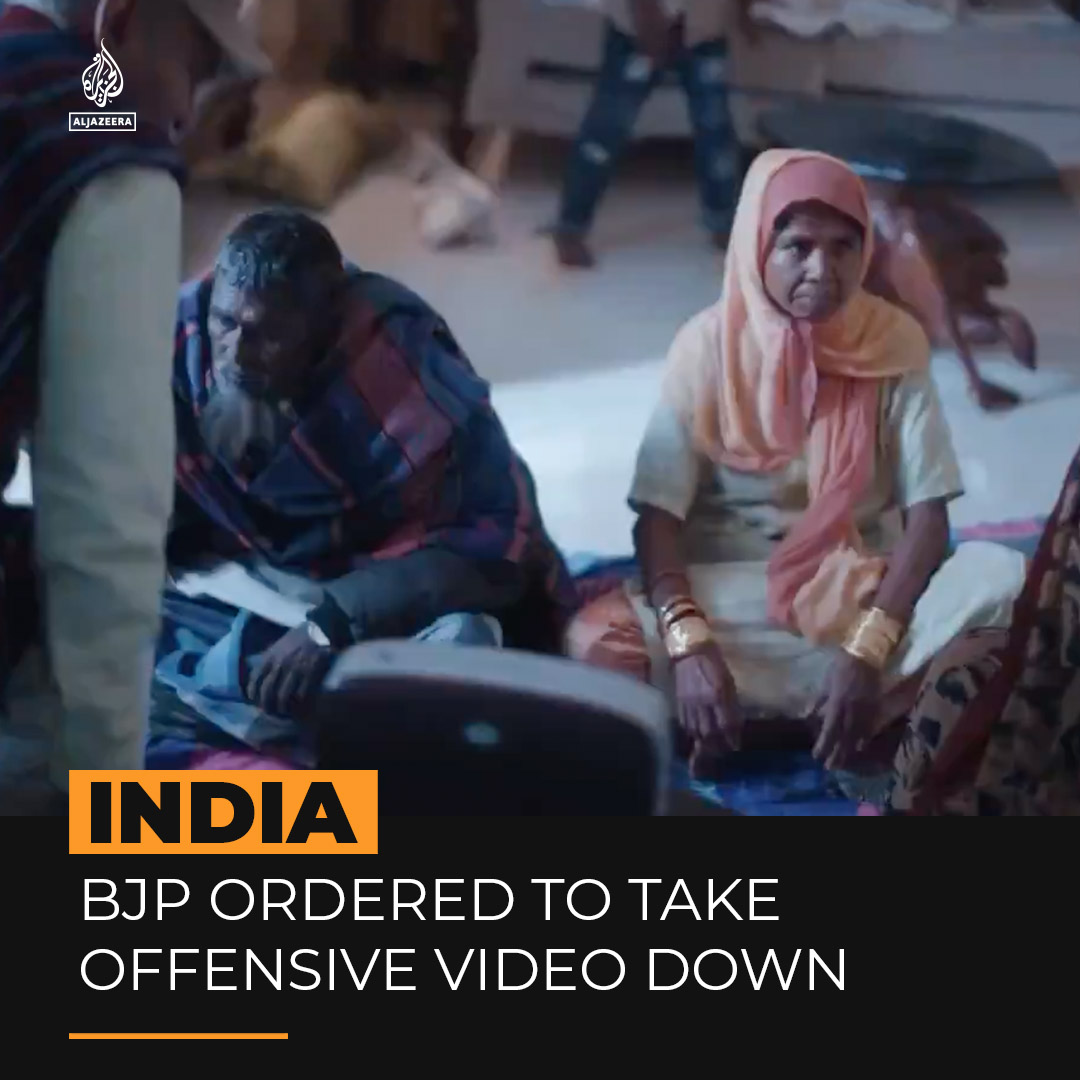 India’s ruling BJP party has been told to take down an election campaign video depicting Muslims taking over a house in India for breaching the Election Commission’s code of conduct.