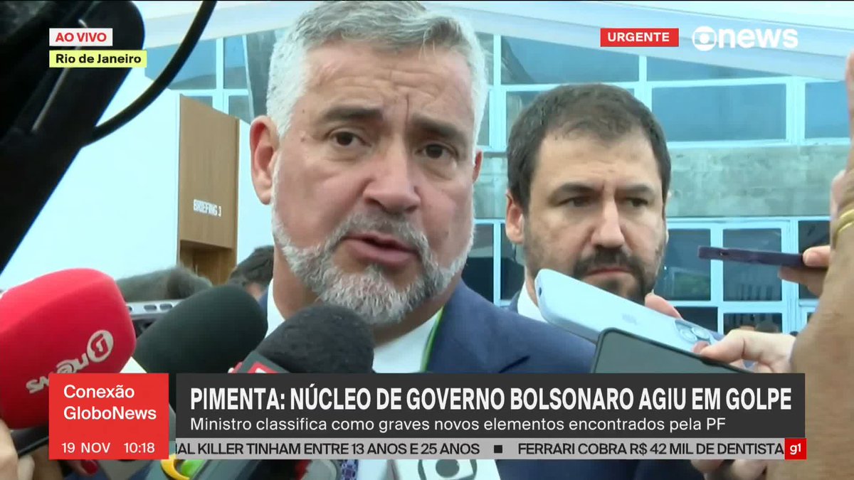 Ministro Paulo Pimenta fez um ótimo resumo sobre a tentativa de golpe de estado e o plano do núcleo do desgoverno Bolsonaro para matar Lula, Alckmin e Alexandre de Moraes. BOLSONARO NA CADEIA SEM ANISTIA