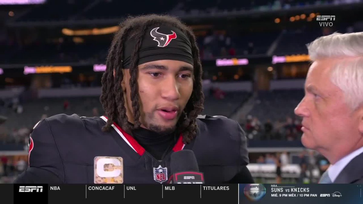 Whether it’s ESPN or ESPN Mexico, a Sunday game or one on Monday— C.J. Stroud remains the same: “It’s a blessing to serve the God we serve, he’s a friend, he’s a father”