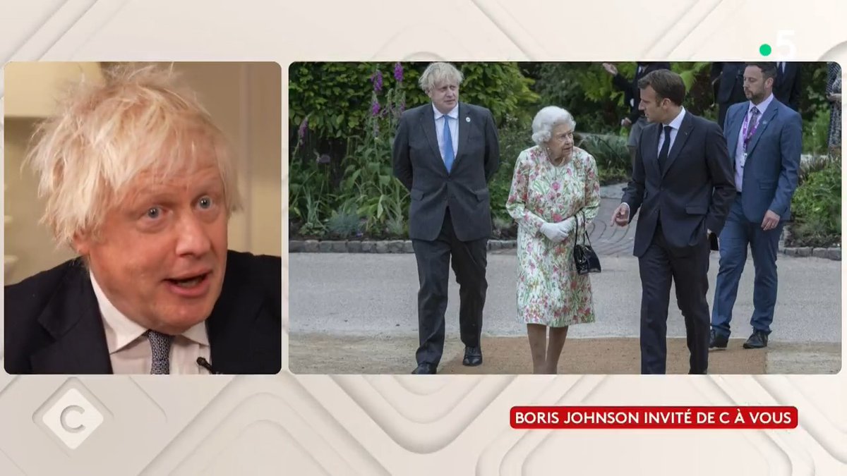 "Même avec son cancer, son âme et son esprit étaient incroyables. Sur Macron, elle avait fait une réflexion sur son niveau en histoire, regrettant que son ancienne professeure, Brigitte, ne lui ait pas appris davantage." Boris Johnson au sujet de la reine Elizabeth II #CàVous