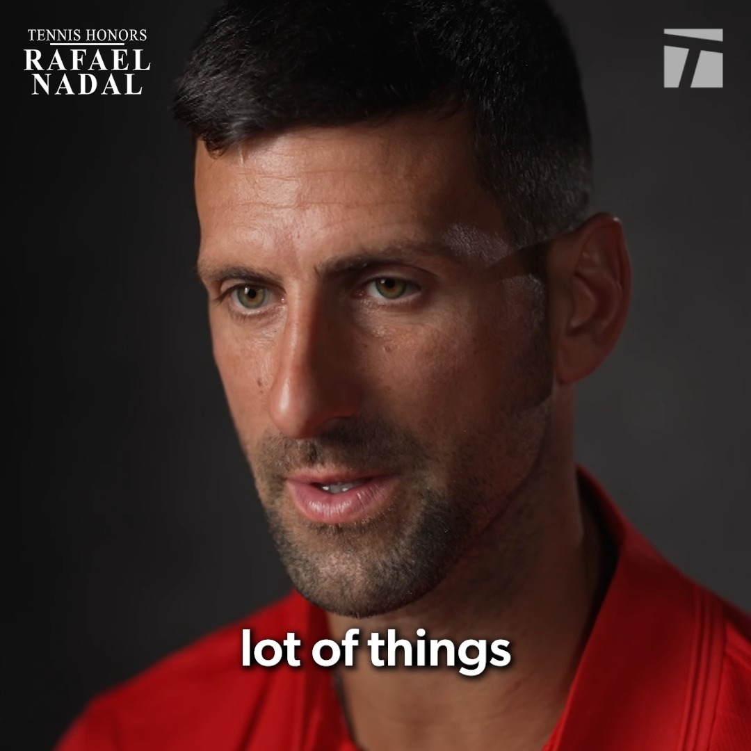 Never give up. ❤️🧠 Djokovic describes the Rafa Nadal mentality. Sponsored by ServiceNow | #TennisHonors