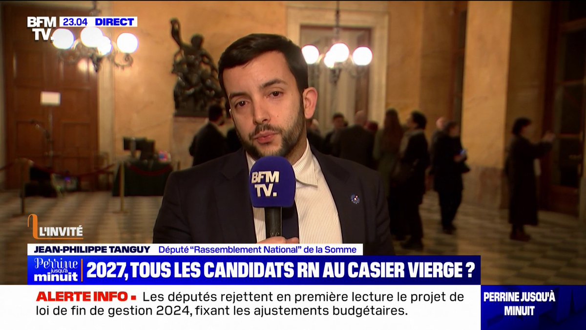 💬 "C'est un mauvais budget": Jean-Philippe Tanguy (RN), confirme que son parti n'exclut pas la proposition d'une motion de censure à l'égard du gouvernement Barnier
