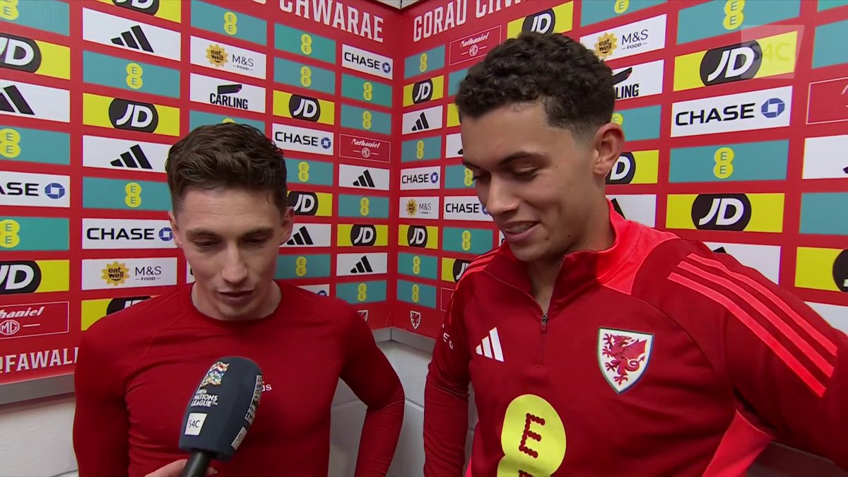 "I'm absolutely loving playing for Wales at the minute." "We got the job done and they've helped us out over there, we're buzzing." 🗣️ Ymateb Harry Wilson a Brennan Johnson