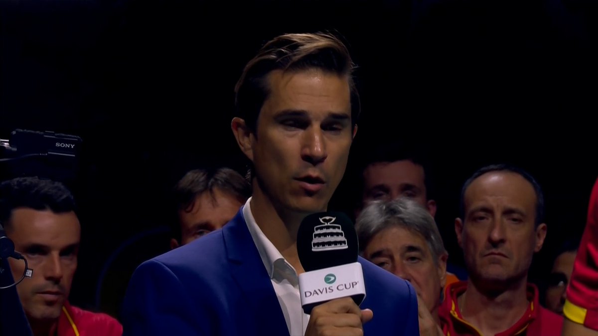 His Davis Cup captain and friend 🤝 David Ferrer shares some words as Rafael Nadal says goodbye to the sport ❤️ #DavisCup