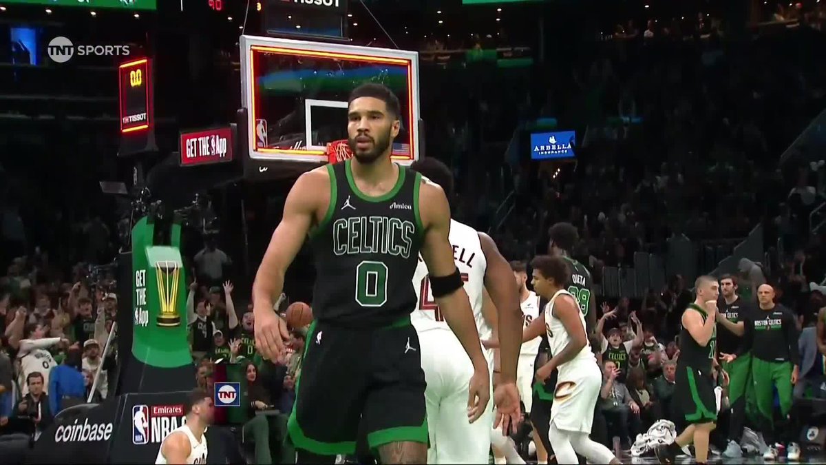 JT DROPS HIS DEFENDER, HITS THE TRIPLE 😳