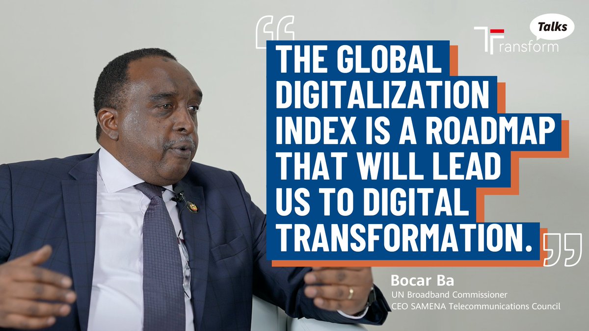 "The GDI is not just another benchmark tool," says Bocar Ba, UN Broadband Commissioner and CEO of SAMENA Telecommunications Council. "It’s a road map that will lead us to the achievement of digital transformation." #Huawei recently launched the Global Digitalization Index, a ranking of national progress in ICT development. Learn more in the latest #TransformTalks from #GITEXGLOBAL 2024: #ThisIsHuawei #BetterTogether #HuaweiGITEX