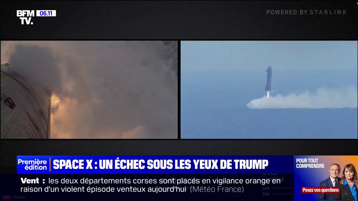 🚀 SpaceX échoue à rattraper sa fusée Starship sous les yeux de Trump