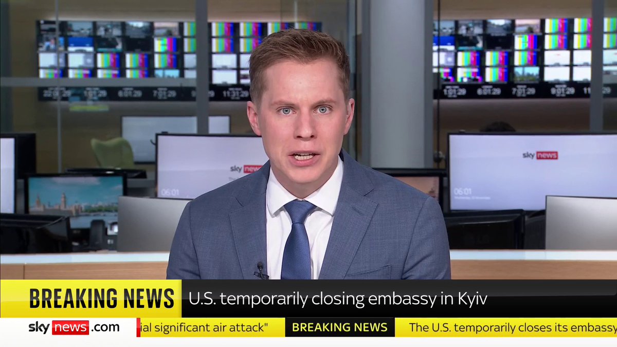 BREAKING: The US is temporarily closing its embassy in Kyiv after receiving what it says is "specific information of a potential significant air attack on November 20" Read more: 📺 Sky 501, Virgin 602, Freeview 233 and YouTube