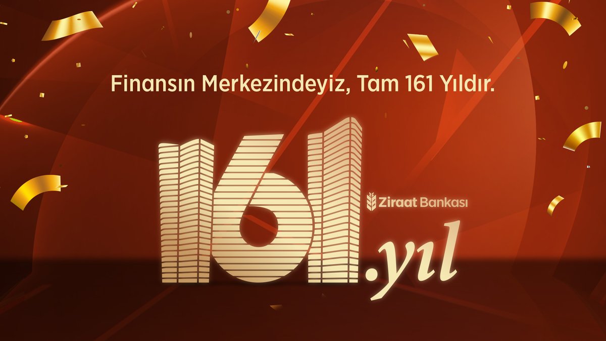 Finansın Merkezindeyiz, Tam 161 Yıldır. #ZiraatBankası #BirBankadanDahaFazlası #ZiraatBankası161Yaşında