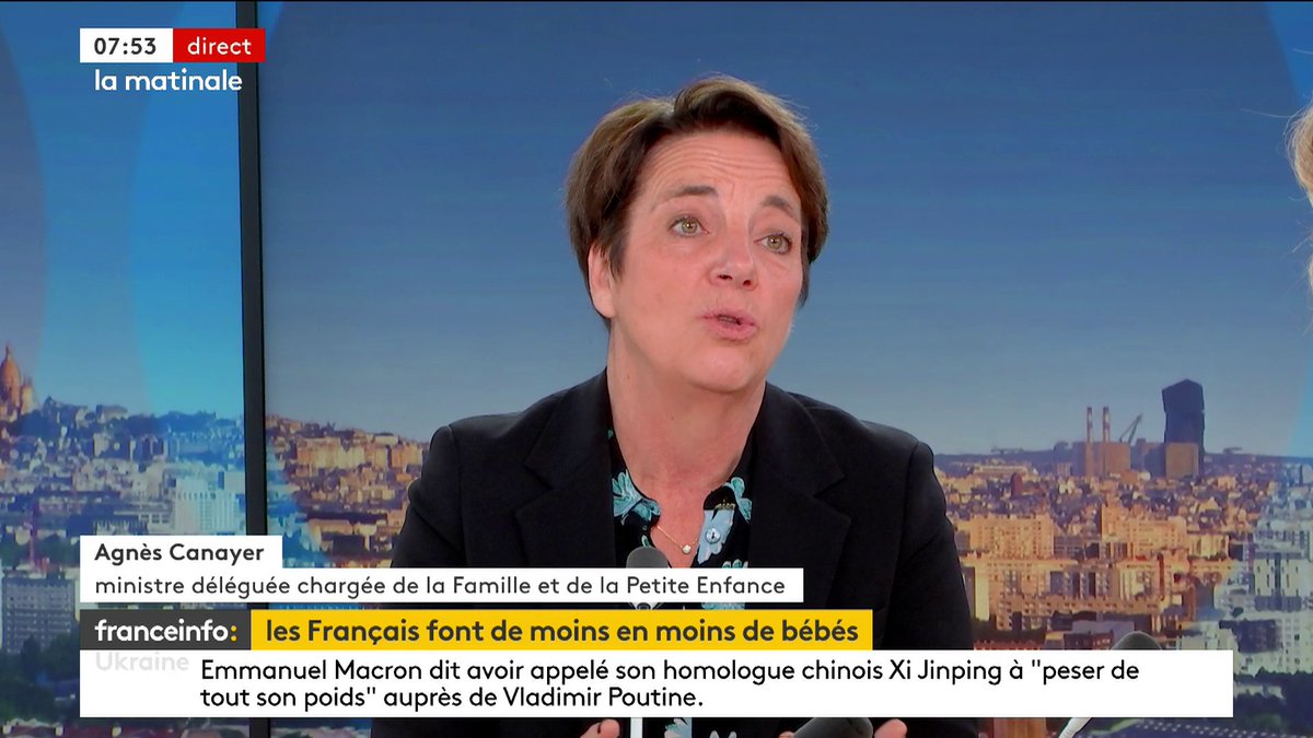 🔴 🗣"Les rémunération ont déjà été augmentées, je pense notamment aux assistantes maternelles, au personnel des crèches, (...) donc maintenant, ce n'est pas forcément une question financière" déclare Agnès Canayer, ministre de la famille.