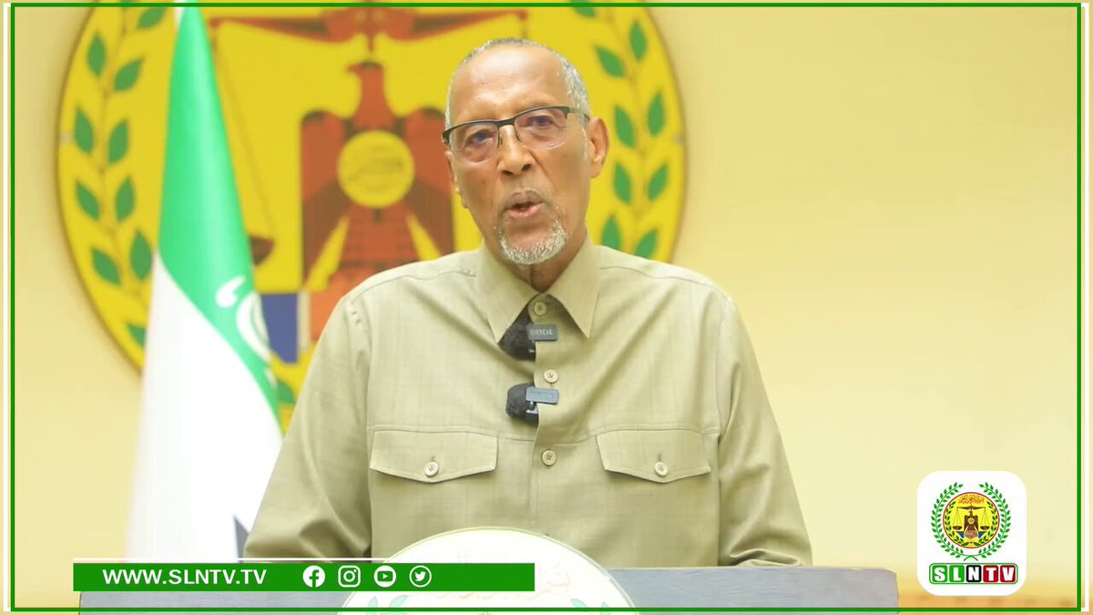 Madaxwaynaha JSL Md Muuse Muse Bihi Abdi ayaa aqbalay oo hambalyeeyey Madaxwaynaha la dooratay ee #Somaliland.