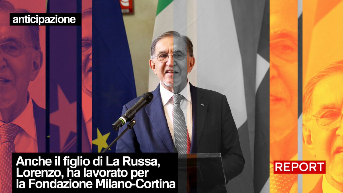 Anche il figlio di La Russa, Lorenzo, ha lavorato per la Fondazione Milano-Cortina. Domenica dalle 20.30 su #Rai3 👇