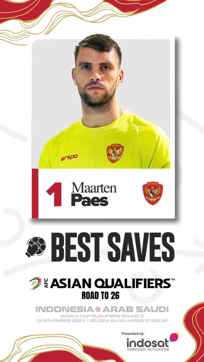 Best Saves Maarten Paes 🦅💫 🇮🇩 vs 🇸🇦 ⏱️ 90’ 🧤 3x saves ✊ 2x punches 🧹 3x clearances ‣ #KitaGaruda