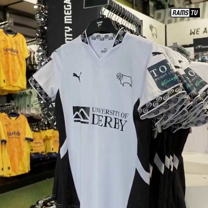 For the first time, supporters are able to get their hands on a Derby County Women replica shirt – exclusively in the DCFC Megastore! 🙌 A limited run of the Ewes’ 2024/25 home shirt, manufactured by @PumaFootball in both women's and men's fit, is now available in-store. 🤩 University of Derby