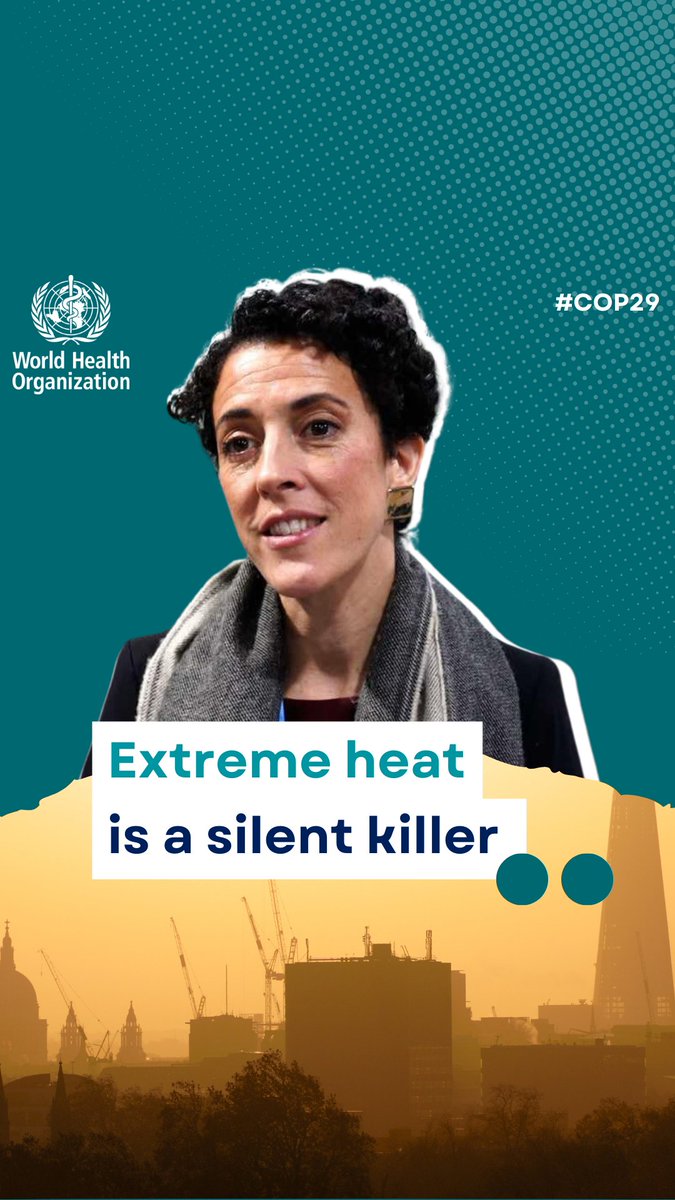 Extreme heat 🥵 is causing extreme health risks. We cannot wait on #ClimateAction. #COP29 COP29 Azerbaijan