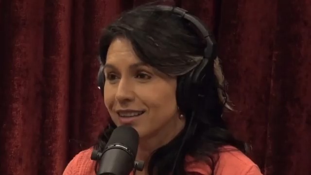 WOW! I can't believe Joe Rogan would act this way with the new Director Of National Intelligence...So unprofessional. Joe Rogan @tulsigabbard #parody