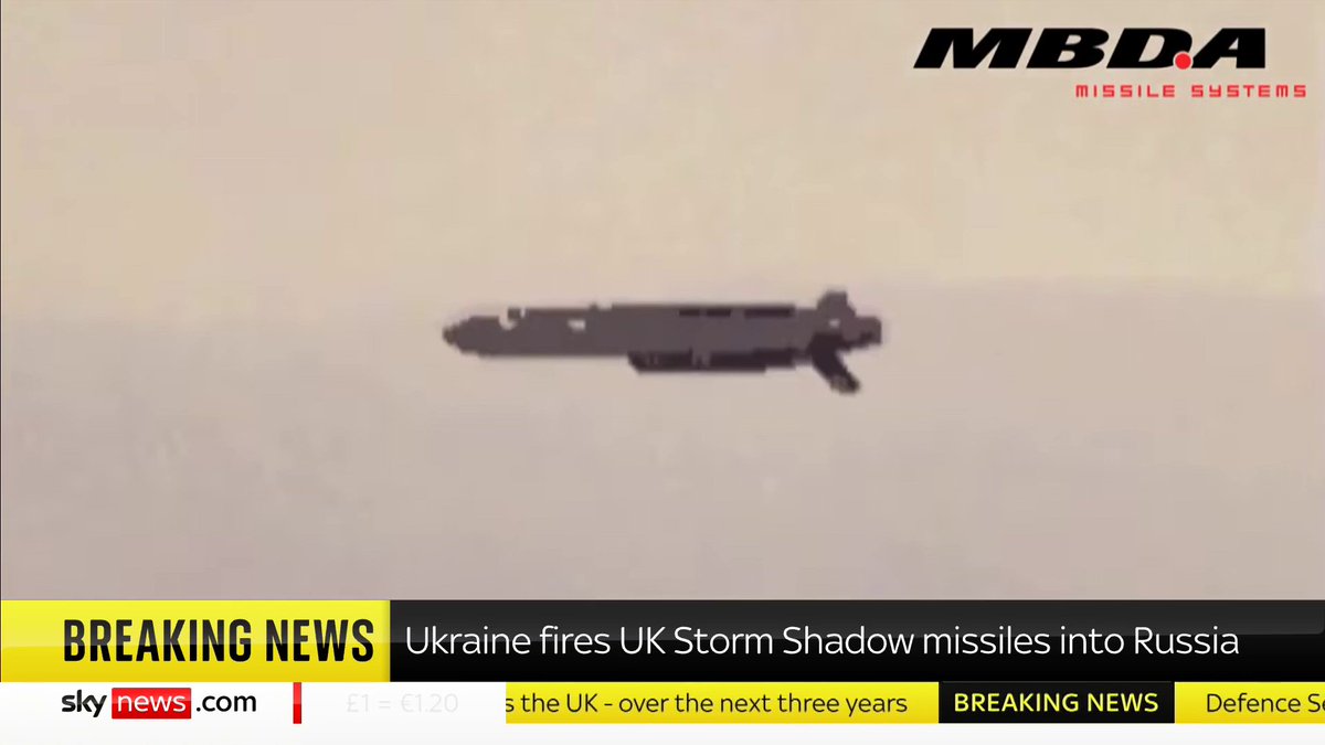 BREAKING: British-made Storm Shadow missiles have been fired into Russian territory by Ukraine for the first time, a source has told Sky News. 📺 Sky 501, Virgin 602, Freeview 233 and YouTube
