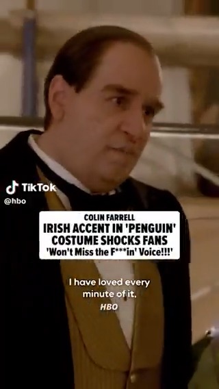 #ColinFarrell’s #ThePenguin transformation was so epic and convincing that a clip of him talking in his Irish accent while fully in costume has left everyone speechless. 🐧 Full article here: (📽️: HBO)